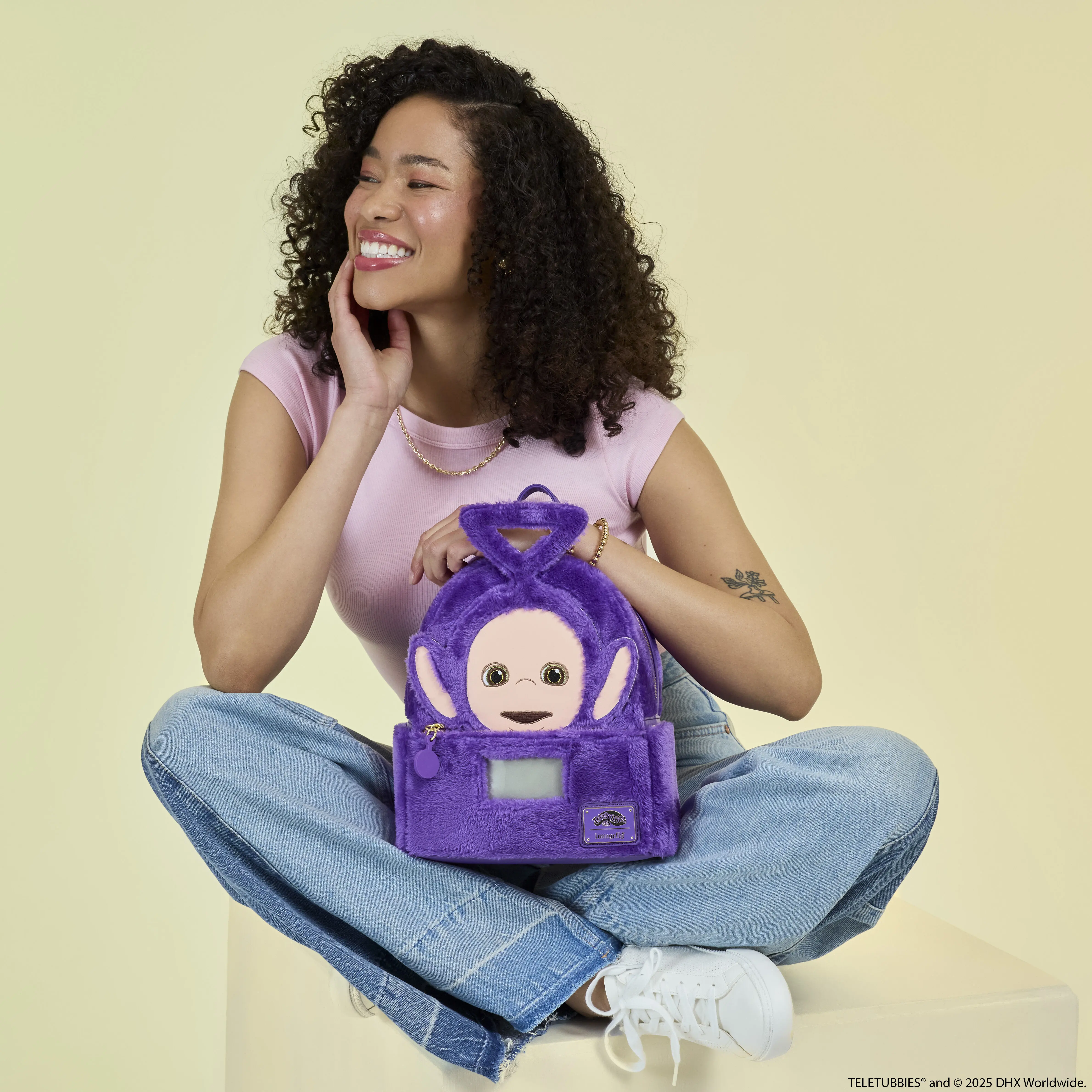 Teletubbies Tinky-Winky Plush Cosplay Light Up Mini Backpack - Image 2
