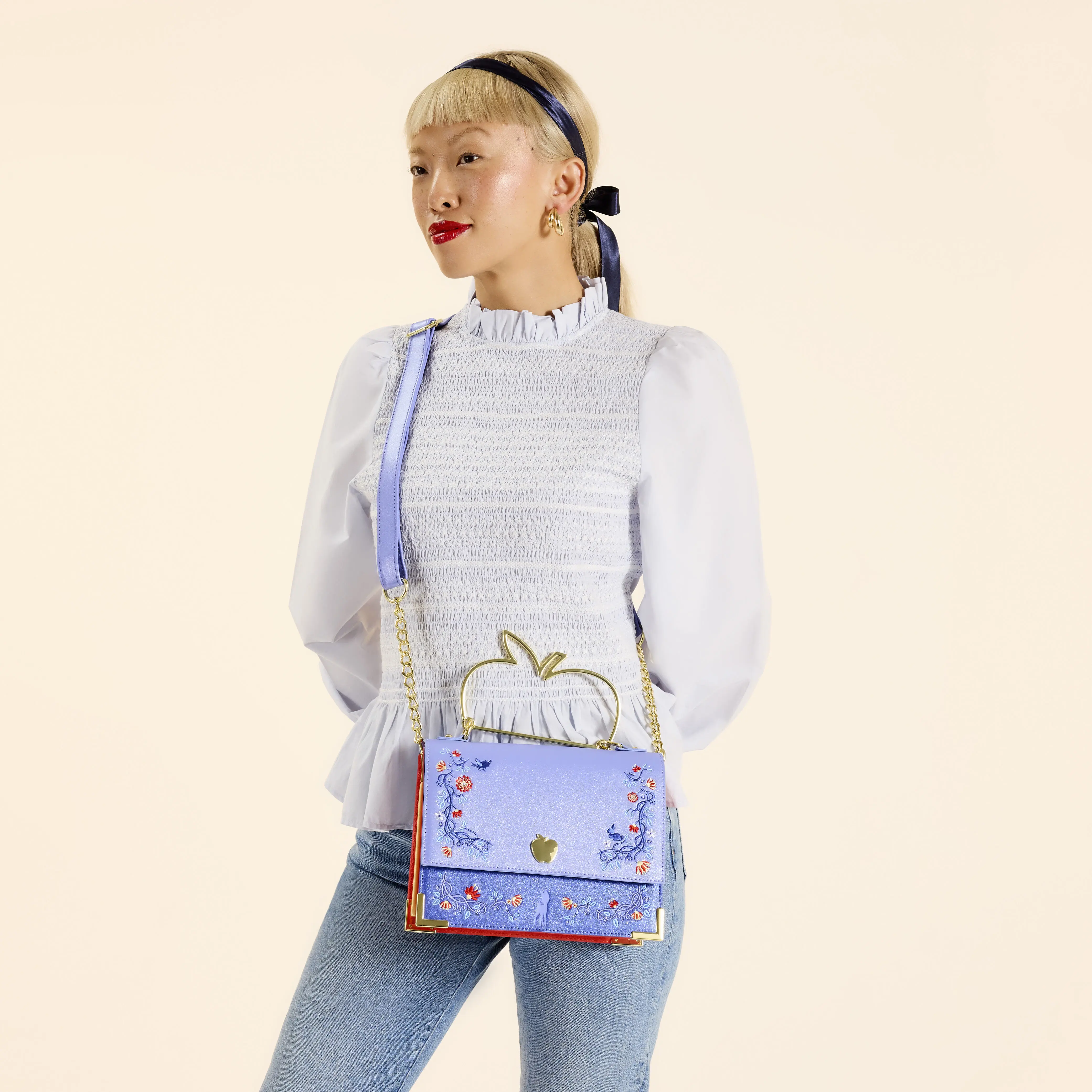 Snow White Shimmer Crossbody Bag - Image 2
